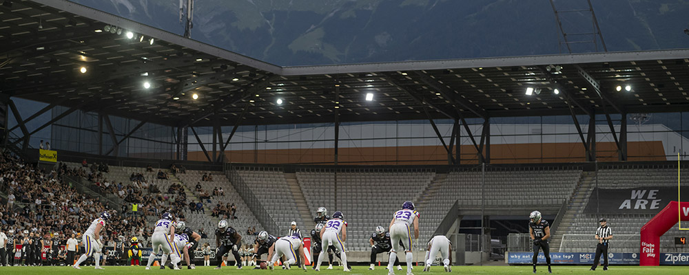 American Football, ELF, 06.07.2024, Innsbruck, Oesterreich, Swarco Raiders - Vienna Vikings, Austria, European League of Football