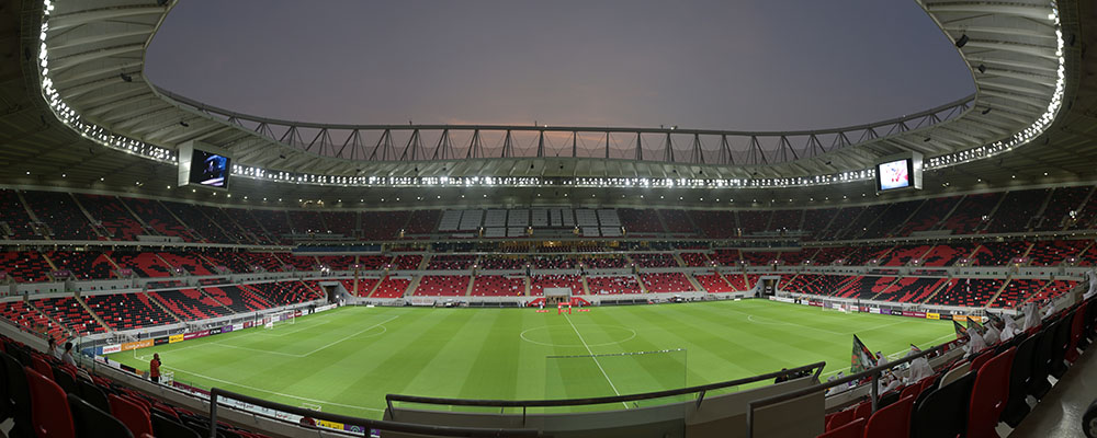 Fußball, Qatar Stars League, Al Rayyan SC - Umm Salal SC. Football, Katar, Liga, pictures of the Stadium and match 09.08.2024, soccer